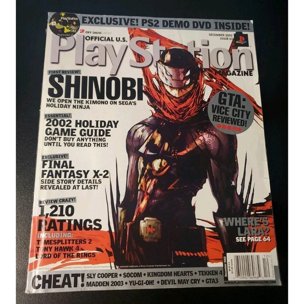Official U.S. Playstation Magazine December 2002 (No Demo CD)  DBZ Poster - GC